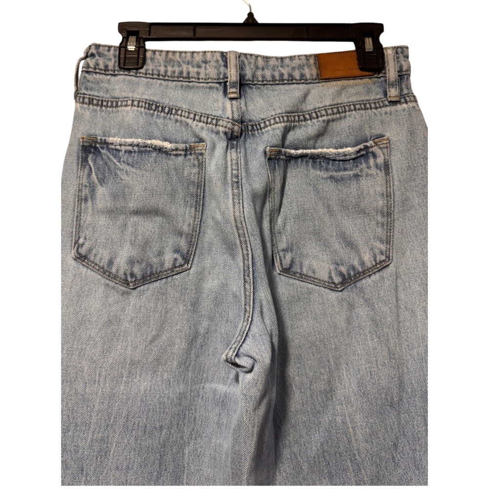 Dear John Women's Light Wash Wide Leg Cropped Cuffed Denim Jeans Size 28 - Picture 7 of 14